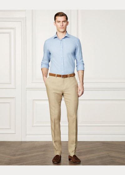 Men's Ralph Lauren Linen Pants | 465018FDI